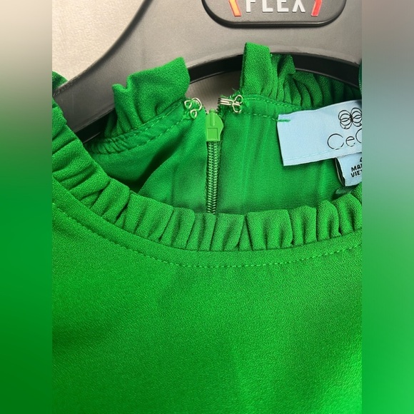 NWT CECE Womens Crepe Ruffled Trim Shift Dress - Picture 4 of 6